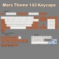 Mars 104+39 XDA-like Profile Keycap Set Cherry MX PBT Dye-subbed for Mechanical Gaming Keyboard